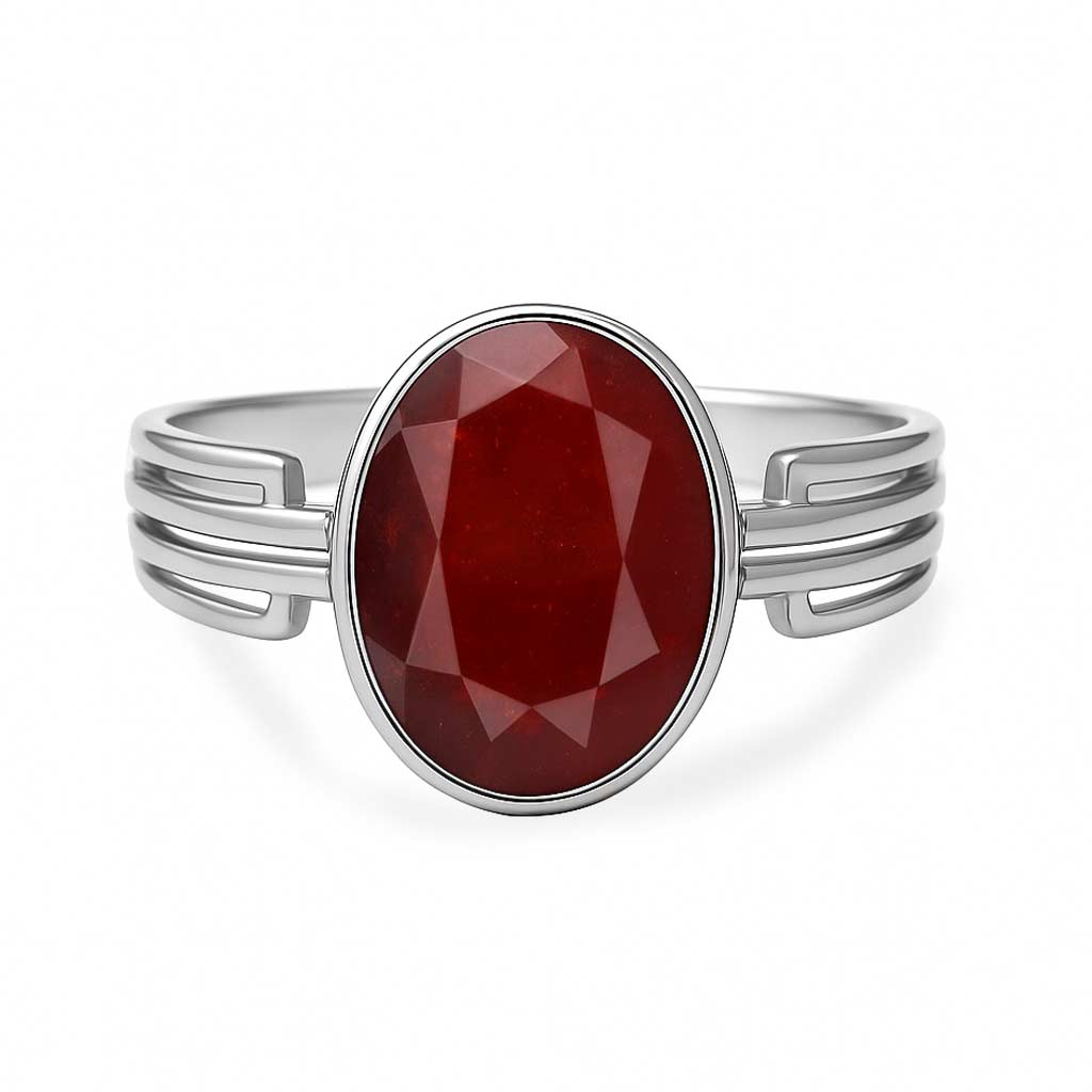 Designer 925 Sterling Silver Hessonite Gomed Men’s Ring
