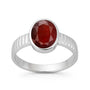 Designer Sterling Silver Hessonite Gomed Gemstone Ring for Her