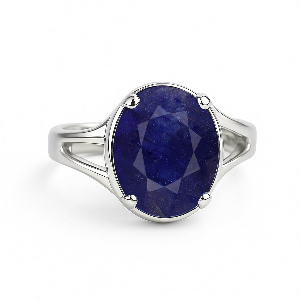 Elegant Craft 925 Silver Blue Sapphire Ladies’ Ring