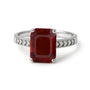 Elegant Sterling Silver Hessonite Garnet Men’s Ring