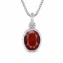 Elegant Sterling Silver Hessonite Gomed Pendant
