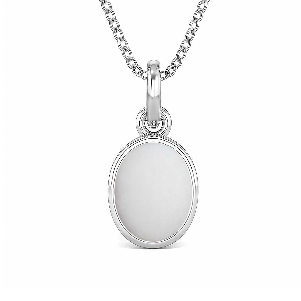 Elegant Sterling Silver Opal Ratna Pendant