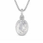 Elegant Sterling Silver Zircon Ratna Pendant