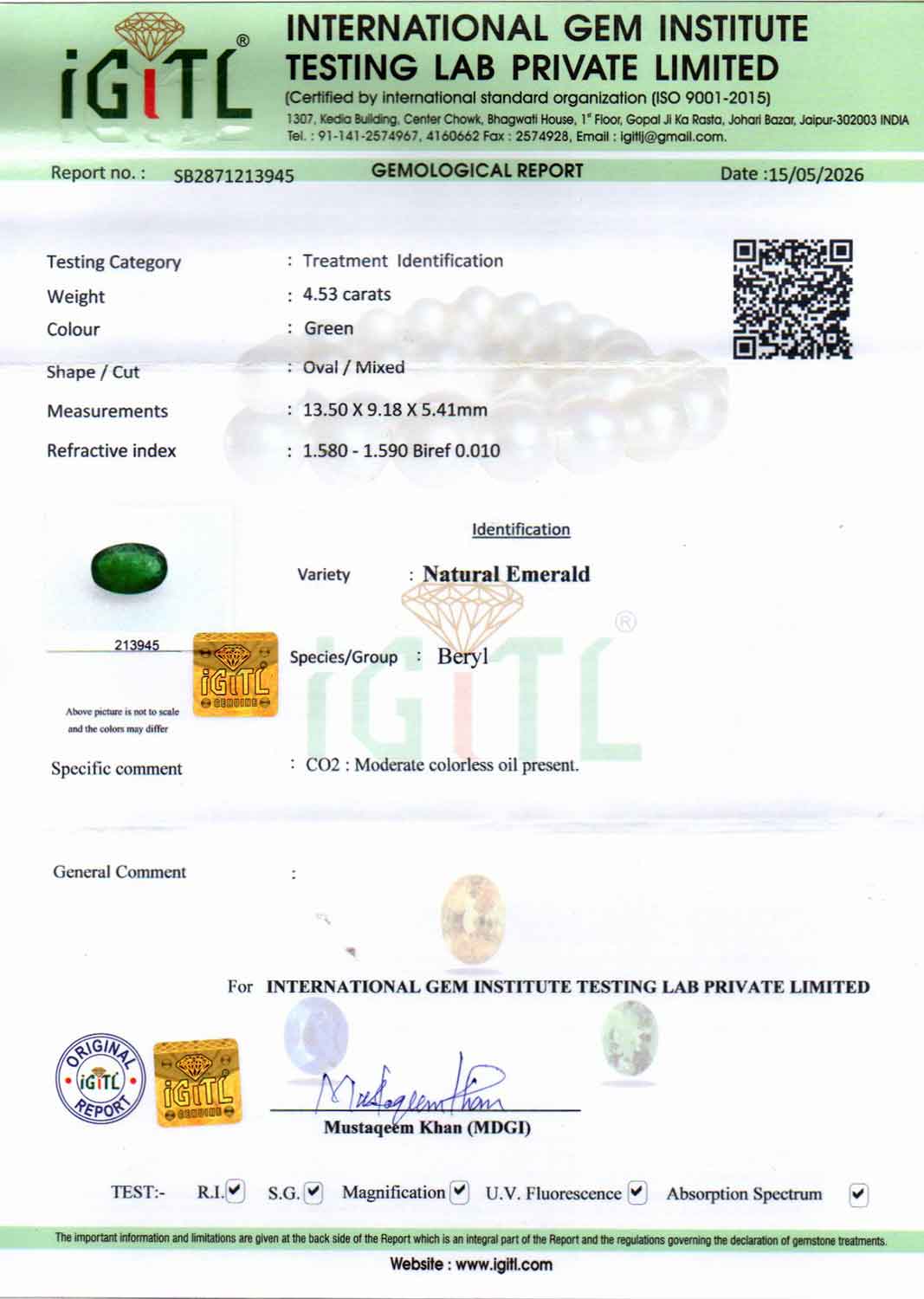 Emerald - 4.53 Carats
