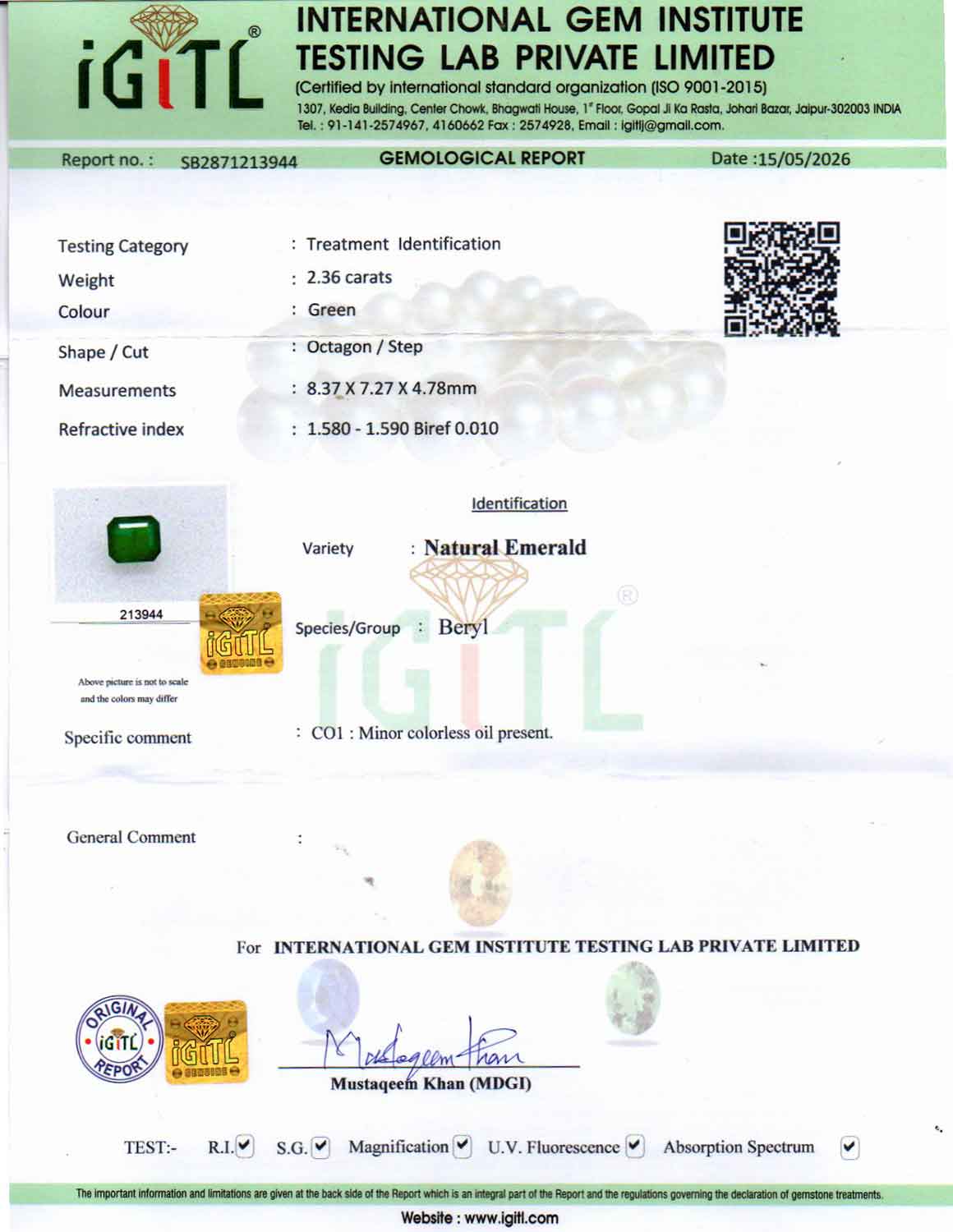 Emerald - 2.36 Carats