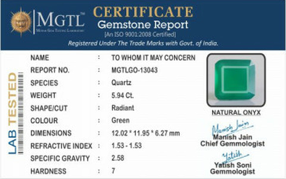 Green Onyx - GO 13043 (Origin-India ) Prime - Quality