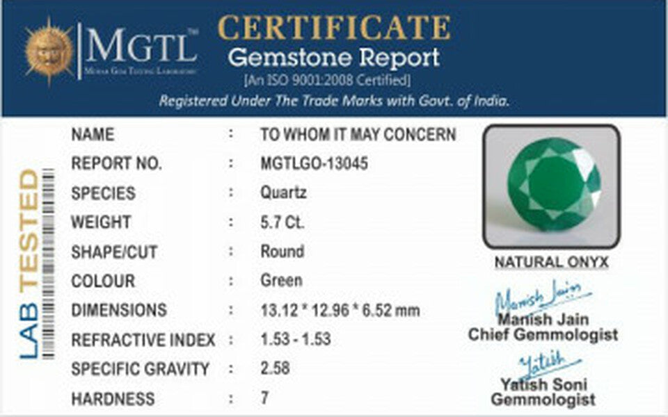 Green Onyx - GO 13045 (Origin-India ) Prime - Quality