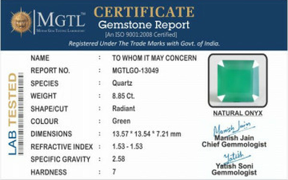 Green Onyx - GO 13049 (Origin-India ) Prime - Quality