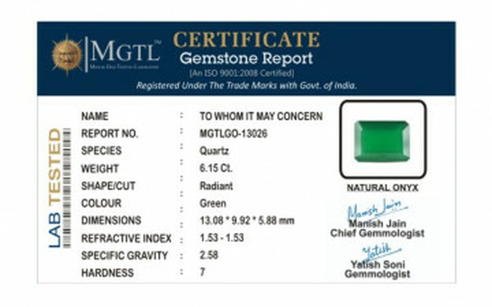 Green Onyx - GO 13026 Prime - Quality