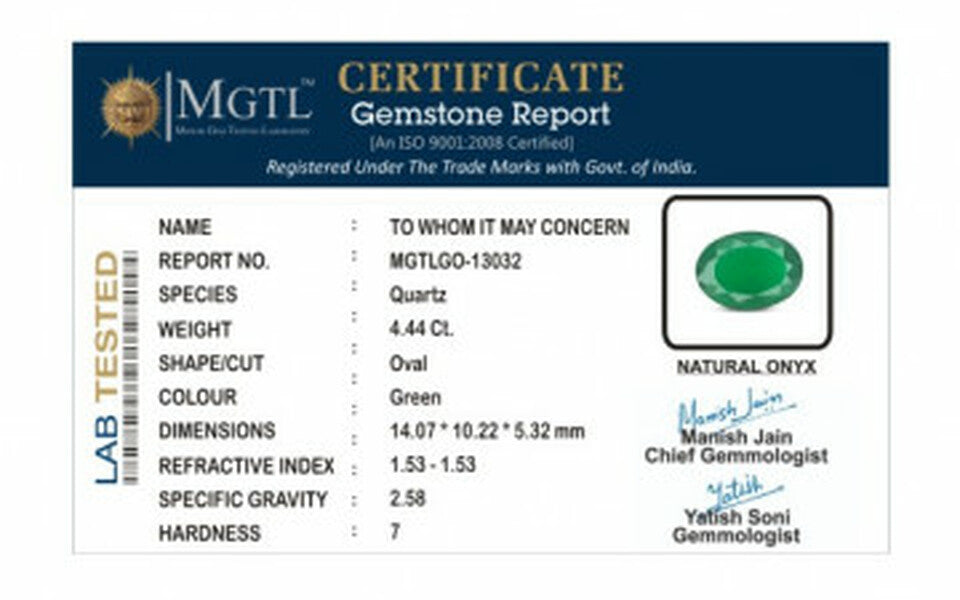 Green Onyx - GO 13032 Prime - Quality