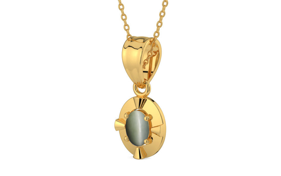 Gold Cat's Eye Pendant Fine Quality (P11)