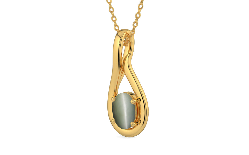 Gold Cat's Eye Pendant Fine Quality (P9)