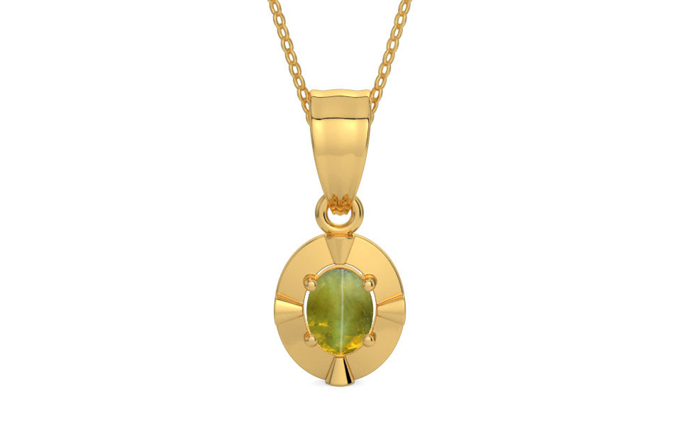 Gold Cat's Eye Pendant Rare Quality (P11)