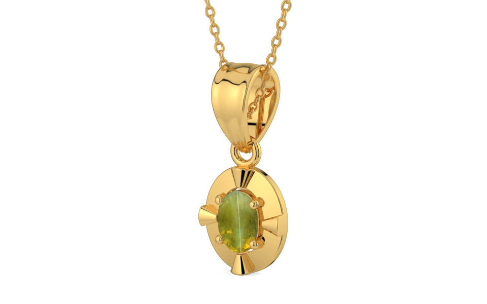 Gold Cat's Eye Pendant Rare Quality (P11)