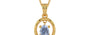 Gold Ceylon Blue Sapphire Pendant Fine Quality (P2)