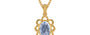 Gold Ceylon Blue Sapphire Pendant Fine Quality (P3)