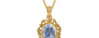Gold Ceylon Blue Sapphire Pendant Fine Quality (P5)