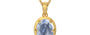 Gold Ceylon Blue Sapphire Pendant Fine Quality (P8)