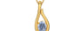 Gold Ceylon Blue Sapphire Pendant Fine Quality (P9)