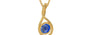 Gold Ceylon Blue Sapphire Pendant Limited Quality (P1)