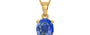 Gold Ceylon Blue Sapphire Pendant Limited Quality (P10)