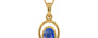 Gold Ceylon Blue Sapphire Pendant Limited Quality (P12)