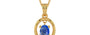 Gold Ceylon Blue Sapphire Pendant Limited Quality (P2)