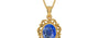 Gold Ceylon Blue Sapphire Pendant Limited Quality (P5)