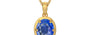 Gold Ceylon Blue Sapphire Pendant Limited Quality (P8)