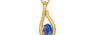 Gold Ceylon Blue Sapphire Pendant Limited Quality (P9)