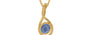 Gold Ceylon Blue Sapphire Pendant Prime Quality (P1)