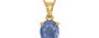 Gold Ceylon Blue Sapphire Pendant Prime Quality (P10)