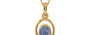 Gold Ceylon Blue Sapphire Pendant Prime Quality (P12)