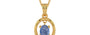 Gold Ceylon Blue Sapphire Pendant Prime Quality (P2)