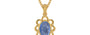 Gold Ceylon Blue Sapphire Pendant Prime Quality (P3)