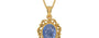 Gold Ceylon Blue Sapphire Pendant Prime Quality (P5)
