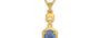 Gold Ceylon Blue Sapphire Pendant Prime Quality (P6)