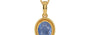 Gold Ceylon Blue Sapphire Pendant Prime Quality (P7)