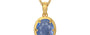 Gold Ceylon Blue Sapphire Pendant Prime Quality (P8)