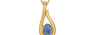 Gold Ceylon Blue Sapphire Pendant Prime Quality (P9)