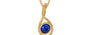 Gold Ceylon Blue Sapphire Pendant Rare Quality (P1)