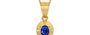 Gold Ceylon Blue Sapphire Pendant Rare Quality (P11)