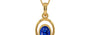 Gold Ceylon Blue Sapphire Pendant Rare Quality (P12)