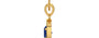 Gold Ceylon Blue Sapphire Pendant Rare Quality (P2)