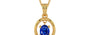 Gold Ceylon Blue Sapphire Pendant Rare Quality (P2)