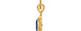 Gold Ceylon Blue Sapphire Pendant Rare Quality (P3)