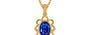 Gold Ceylon Blue Sapphire Pendant Rare Quality (P3)