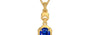 Gold Ceylon Blue Sapphire Pendant Rare Quality (P6)