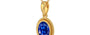 Gold Ceylon Blue Sapphire Pendant Rare Quality (P7)