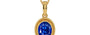 Gold Ceylon Blue Sapphire Pendant Rare Quality (P7)